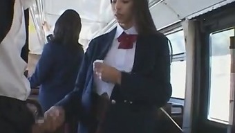Schoolgirl Enjoys A Cock On Bus