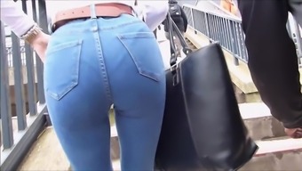 Teen with a fat ass in jeans