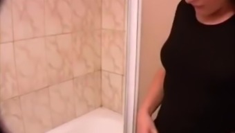 Woman spied showering and shaving