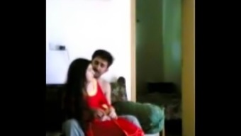 Married indian couple have sex on the couch