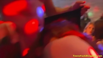 raw footage of sexy moms & girlfriends at cfnm stripper night