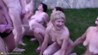 outdoor mature Pee party