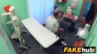 Fake Hospital Fit blonde sucks cock so doctor gives her tits