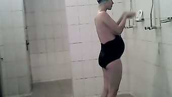 Slender white amateur ladies in the shower filmed on hidden cam