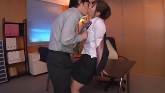 Kaho Kasumi is a hot secretary seduced by an insatiable boss