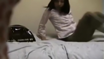 Asian girl peeped while masturbating