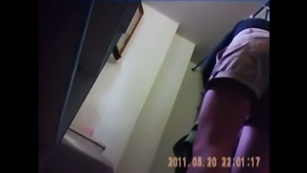 Spy camera captures my 23 yo flatmate in the bathroom