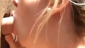 Nice glory hole blowjob performed by amateur blond haired gal