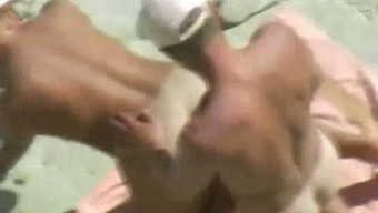 Submissive amateur sexy white wife nailed on the beach