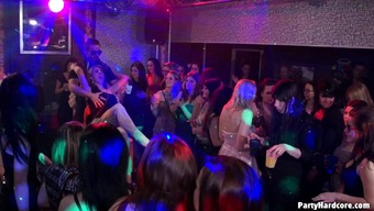 Wild girls let total strangers fuck them at a dance party