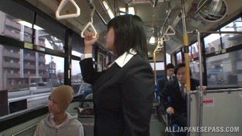 Naughty Japanese Girl Gets Fucked on the Public Bus