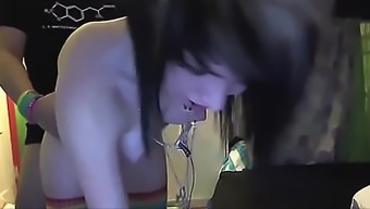 Sexy emo college girl fucked doggystyle