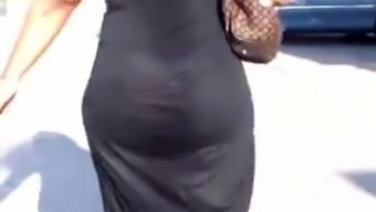 Black Booty In See Through Dress VPL