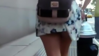 Skirt stuck on the backpack