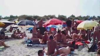 blowjob on nudist french beach