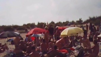 blowjob on nudist french beach