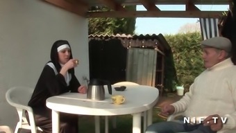 French nun anal fucked in threesome