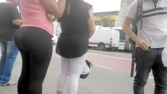 Bubble Booty Latina at Bus stop