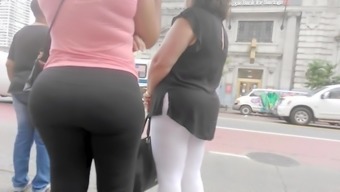 Bubble Booty Latina at Bus stop