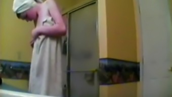 Teen in bathroom caught by multiple spy cams