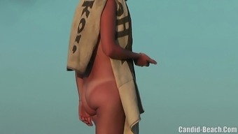 Nudist Lesbian Couple Beach Voyeur Spy Cam HD Video
