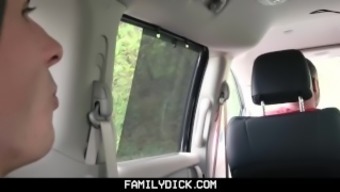 FamilyDick - Muscle bear dad fucks boy in car for smoking