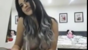 Sexy Teen brunette is having a smoke live on webcam