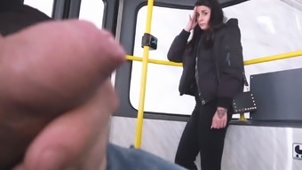 Woman watches me jerking off on a tram!
