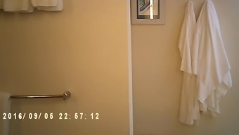 mature mom caught naked on bathroom hidden cam