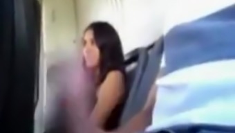 Daring Girl Jerks Off Stranger in Public Bus
