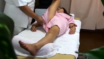 Adorable Japanese babes get their fiery pussies massaged
