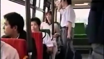 genital masturbation in Public bus