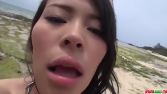 sex at the beach in hot pov with tight kyouko maki