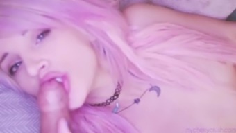Cherry Crush compilation - cosplay kawaii girlfriend cums from anal