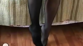 Black Stockings over Pantyhose