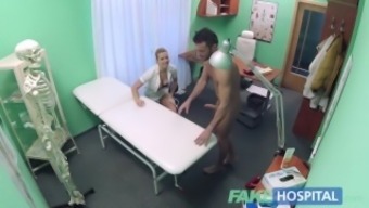 Fake Hospital Hired handyman cums all over pretty nurses bum