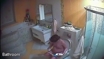 pregnant wife in the toilet