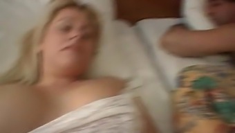 Busty wife fucked while husband sleeping