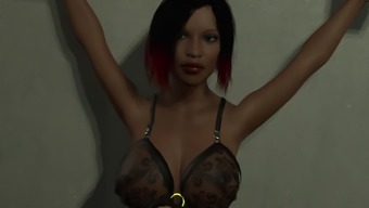 SM slut Elisha from Dr. Deviant VR game gets punished