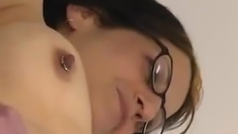 Horny nurses fuck hot brunette patient in glasses