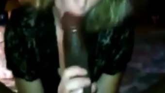 She's actually getting high from sucking that monster cock