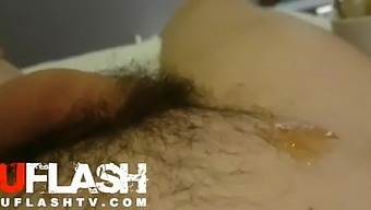 Huge cumshot during brazilian wax