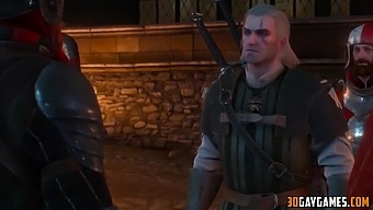 Nice ass The Witcher hero returning the favor while other 3d gay guys fucking nicely