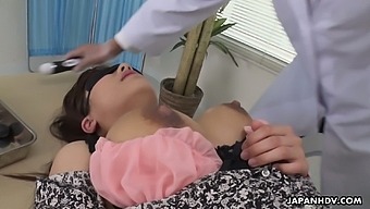 Horny doctor performs a breast exam and then makes her suck his cock