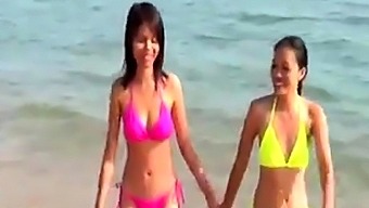 Sexy  Young Thai girls in thong bikini
