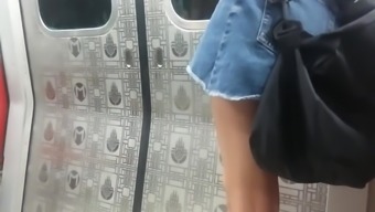 Sexy Ass Legs on Train Candid Superhot