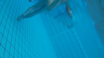 Underwater cam at sauna pool