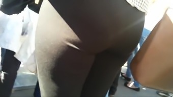 Very big butt milf in black jeans