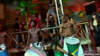 Dirty whores go wild after crazy Brazilian party