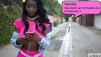 Ebony teen fuckdoll Kandie Monae gets smashed rough by Hookup Hotshot